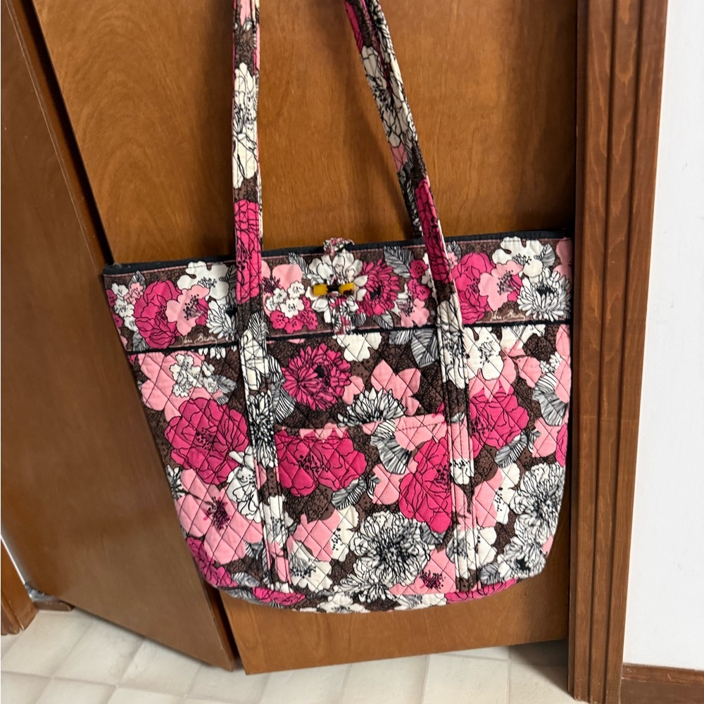 Vera Bradley Mocha Rouge Large Toggle Tote - Picture 7 of 10